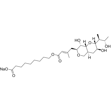 9-(((E)-4-((2R,3S,4aS,7S,8S,8aR)-3,8-Dihydroxy-2-((2S,3S)-3-hydroxybutan-2-yl)octahydropyrano[4,3-b]pyran-7-yl)-3-methylbut-2-enoyl)oxy)nonanoic acid, sodium salt Mupirocin Calcium Impurity|CS-0532861