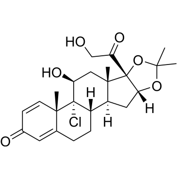 (6aS,6bR,7S,8aS,8bS,11aR,12aS,12bS)-6b-Chloro-7-hydroxy-8b-(2-hydroxyacetyl)-6a,8a,10,10-tetramethyl-6a,6b,7,8,8a,8b,11a,12,12a,12b-decahydro-1H-naphtho[2',1':4,5]indeno[1,2-d][1,3]dioxol-4(2H)-one Triamcinolone Acetonide|CS-0533011