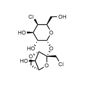 (2R,3R,4R,5R,6R)-5-Chloro-2-(((1R,3R,4S,7R)-3-(chloromethyl)-7-hydroxy-2,5-dioxabicyclo[2.2.1]heptan-3-yl)oxy)-6-(hydroxymethyl)tetrahydro-2H-pyran-3,4-diol Sucralose Impurity|CS-0533209
