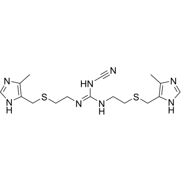 (Z)-1-Cyano-2,3-bis(2-(((4-methyl-1H-imidazol-5-yl)methyl)thio)ethyl)guanidine Cimetidine Impurity|CS-0533384