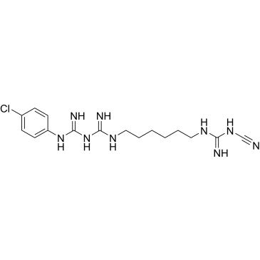 Imidodicarbonimidic diamide, N-(4-chlorophenyl)-N′-[6-[[(cyanoamino)iminomethyl]amino]hexyl]- Chlorhexidine Impurity|CS-0533390