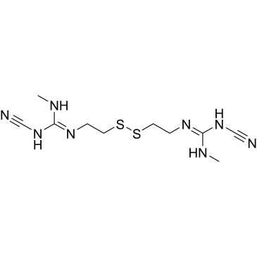 N-Cyano-3-(cyanoamino)-N′-methyl-7,8-dithia-2,4,11-triazadodec-2-en-12-imidamide Cimetidine Impurity|CS-0533392