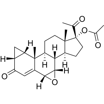 (1R,3aS,3bR,3cS,4aR,6aR,7aS,7bS,7cS,9aS)-1-Acetyl-7b,9a-dimethyl-6-oxo-1,2,3,3a,3b,3c,4a,6,6a,7,7a,7b,7c,8,9,9a-hexadecahydrocyclopenta[1,2]cyclopropa[5,6]phenanthro[9,10-b]oxiren-1-yl acetate Cyproterone Acetate Impurity|CS-0533879