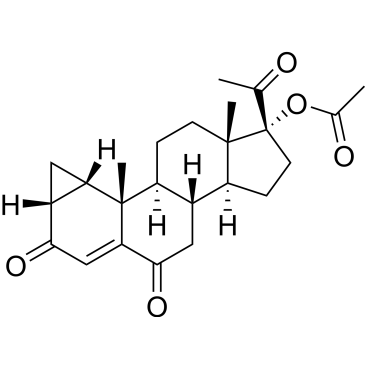 (2aR,3aS,3bS,3cS,5aS,6R,8aS,8bR)-6-Acetyl-3b,5a-dimethyl-2,10-dioxo-2,2a,3,3a,3b,3c,4,5,5a,6,7,8,8a,8b,9,10-hexadecahydrocyclopenta[a]cyclopropa[g]phenanthren-6-yl acetate Cyproterone Acetate	Impurity|CS-0533983
