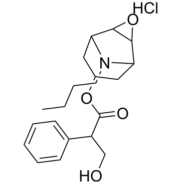 9-Butyl-3-oxa-9-azatricyclo[3.3.1.02,4]nonan-7-yl 3-hydroxy-2-phenylpropanoate hydrochloride Hyoscine Butylbromide Impurity|CS-0534044