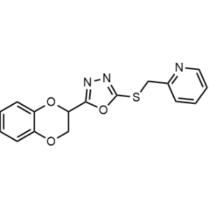 2-(2,3-Dihydrobenzo[b][1,4]dioxin-2-yl)-5-((pyridin-2-ylmethyl)thio)-1,3,4-oxadiazole|CS-0535227