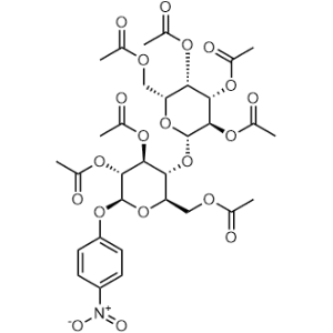 (2R,3S,4S,5R,6S)-2-(acetoxymethyl)-6-(((2R,3R,4S,5R,6S)-4,5-diacetoxy-2-(acetoxymethyl)-6-(4-nitrophenoxy)tetrahydro-2H-pyran-3-yl)oxy)tetrahydro-2H-pyran-3,4,5-triyl triacetate|CS-0535759