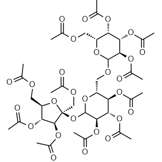 (2R,3S,4S,5R)-2-(acetoxymethyl)-6-(((2R,3R,4S,5R)-3,4,5-triacetoxy-6-(((2S,3S,4R,5R)-3,4-diacetoxy-2,5-bis(acetoxymethyl)tetrahydrofuran-2-yl)oxy)tetrahydro-2H-pyran-2-yl)methoxy)tetrahydro-2H-pyran-3,4,5-triyl triacetate|CS-0535867