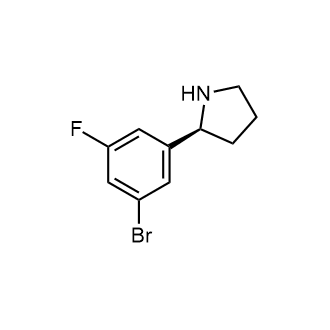 (S)-2-(3-bromo-5-fluorophenyl)pyrrolidine|CS-0538169