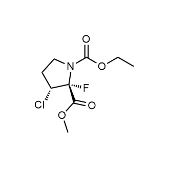 rel-(2R,3R)-1-Ethyl 2-methyl 3-chloro-2-fluoropyrrolidine-1,2-dicarboxylate|CS-0542213