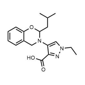 1-Ethyl-4-(2-isobutyl-2H-benzo[e][1,3]oxazin-3(4H)-yl)-1H-pyrazole-3-carboxylic acid|CS-0542901