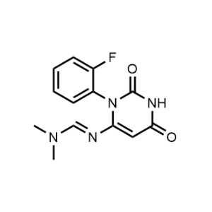 (E)-N'-(3-(2-fluorophenyl)-2,6-dioxo-1,2,3,6-tetrahydropyrimidin-4-yl)-N,N-dimethylformimidamide|CS-0542930