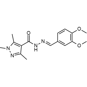 (E)-N'-(3,4-dimethoxybenzylidene)-1,3,5-trimethyl-1H-pyrazole-4-carbohydrazide|CS-0543627
