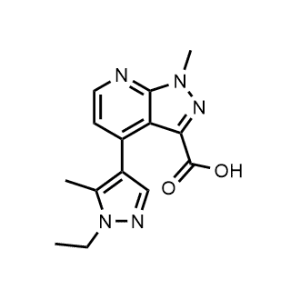 4-(1-Ethyl-5-methyl-1H-pyrazol-4-yl)-1-methyl-1H-pyrazolo[3,4-b]pyridine-3-carboxylic acid|CS-0543746
