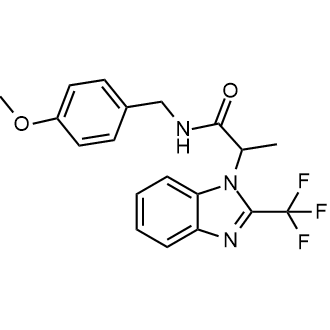 N-(4-methoxybenzyl)-2-(2-(trifluoromethyl)-1H-benzo[d]imidazol-1-yl)propanamide|CS-0543887