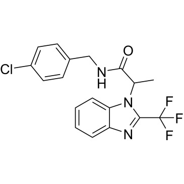 N-(4-chlorobenzyl)-2-(2-(trifluoromethyl)-1H-benzo[d]imidazol-1-yl)propanamide|CS-0543889