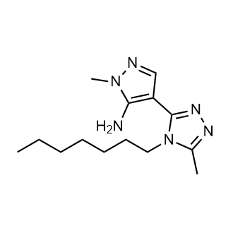 4-(4-Heptyl-5-methyl-4H-1,2,4-triazol-3-yl)-1-methyl-1H-pyrazol-5-amine|CS-0544428