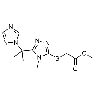 Methyl 2-((5-(2-(1H-1,2,4-triazol-1-yl)propan-2-yl)-4-methyl-4H-1,2,4-triazol-3-yl)thio)acetate|CS-0544635