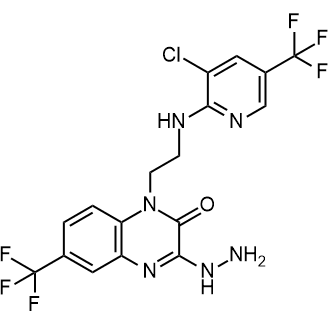 1-(2-((3-Chloro-5-(trifluoromethyl)pyridin-2-yl)amino)ethyl)-3-hydrazinyl-6-(trifluoromethyl)quinoxalin-2(1H)-one|CS-0545901