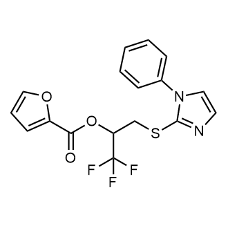 1,1,1-Trifluoro-3-((1-phenyl-1H-imidazol-2-yl)thio)propan-2-yl furan-2-carboxylate|CS-0546096