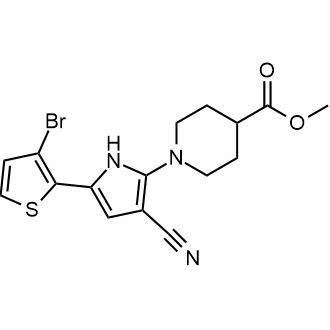 Methyl 1-(5-(3-bromothiophen-2-yl)-3-cyano-1H-pyrrol-2-yl)piperidine-4-carboxylate|CS-0546200