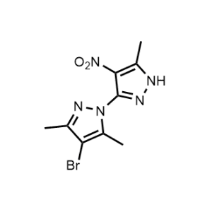 4-Bromo-3,5,5′-trimethyl-4′-nitro-1,3′-bi-1H-pyrazole|CS-0546464