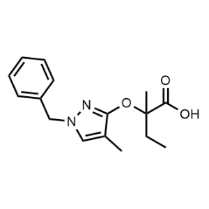 2-((1-Benzyl-4-methyl-1H-pyrazol-3-yl)oxy)-2-methylbutanoic acid|CS-0547674