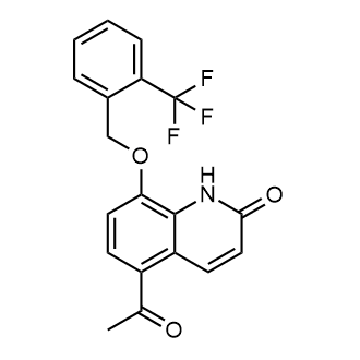 5-Acetyl-8-((2-(trifluoromethyl)benzyl)oxy)quinolin-2(1H)-one|CS-0548325