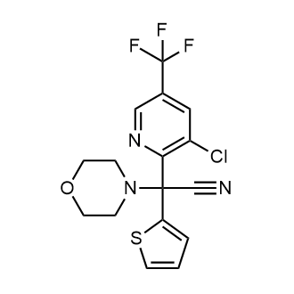 2-(3-Chloro-5-(trifluoromethyl)pyridin-2-yl)-2-morpholino-2-(thiophen-2-yl)acetonitrile|CS-0548962