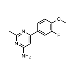 6-(3-Fluoro-4-methoxyphenyl)-2-methylpyrimidin-4-amine|CS-0549422