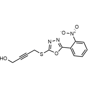 4-((5-(2-Nitrophenyl)-1,3,4-oxadiazol-2-yl)thio)but-2-yn-1-ol|CS-0549960