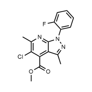 Methyl 5-chloro-1-(2-fluorophenyl)-3,6-dimethyl-1H-pyrazolo[3,4-b]pyridine-4-carboxylate|CS-0552635