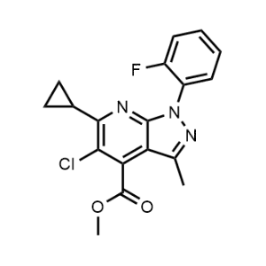 Methyl 5-chloro-6-cyclopropyl-1-(2-fluorophenyl)-3-methyl-1H-pyrazolo[3,4-b]pyridine-4-carboxylate|CS-0552637