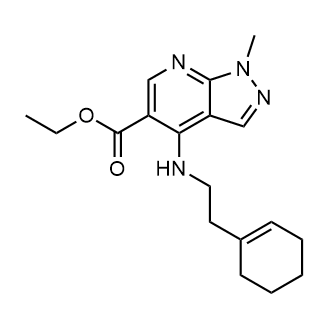 Ethyl 4-((2-(cyclohex-1-en-1-yl)ethyl)amino)-1-methyl-1H-pyrazolo[3,4-b]pyridine-5-carboxylate|CS-0552800
