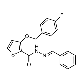(E)-N'-benzylidene-3-((4-fluorobenzyl)oxy)thiophene-2-carbohydrazide|CS-0553069