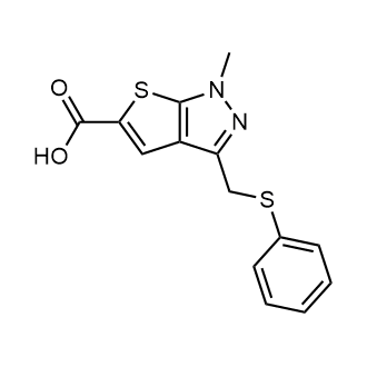 1-Methyl-3-((phenylthio)methyl)-1H-thieno[2,3-c]pyrazole-5-carboxylic acid|CS-0553087