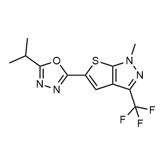 2-Isopropyl-5-(1-methyl-3-(trifluoromethyl)-1H-thieno[2,3-c]pyrazol-5-yl)-1,3,4-oxadiazole|CS-0553101