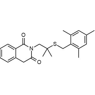 2-(2-Methyl-2-((2,4,6-trimethylbenzyl)thio)propyl)isoquinoline-1,3(2H,4H)-dione|CS-0553327