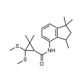 2,2-Dimethyl-3,3-bis(methylthio)-N-(1,1,3-trimethyl-2,3-dihydro-1H-inden-4-yl)cyclopropane-1-carboxamide|CS-0553456