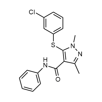 5-((3-Chlorophenyl)thio)-1,3-dimethyl-N-phenyl-1H-pyrazole-4-carboxamide|CS-0553521