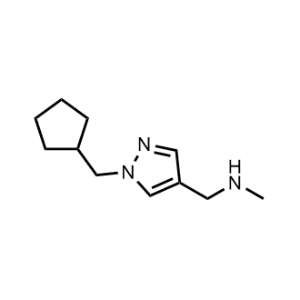 1-(1-(Cyclopentylmethyl)-1H-pyrazol-4-yl)-N-methylmethanamine|CS-0553929