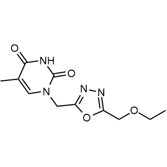 1-((5-(Ethoxymethyl)-1,3,4-oxadiazol-2-yl)methyl)-5-methylpyrimidine-2,4(1H,3H)-dione|CS-0553950