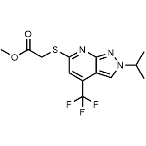 Methyl 2-((2-isopropyl-4-(trifluoromethyl)-2H-pyrazolo[3,4-b]pyridin-6-yl)thio)acetate|CS-0554335