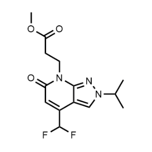 Methyl 3-(4-(difluoromethyl)-2-isopropyl-6-oxo-2,6-dihydro-7H-pyrazolo[3,4-b]pyridin-7-yl)propanoate|CS-0554350