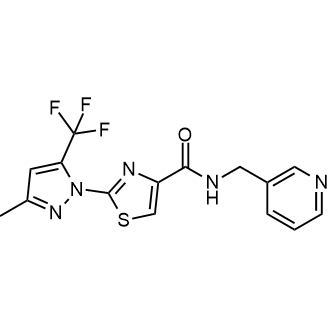 2-(3-Methyl-5-(trifluoromethyl)-1H-pyrazol-1-yl)-N-(pyridin-3-ylmethyl)thiazole-4-carboxamide|CS-0554419