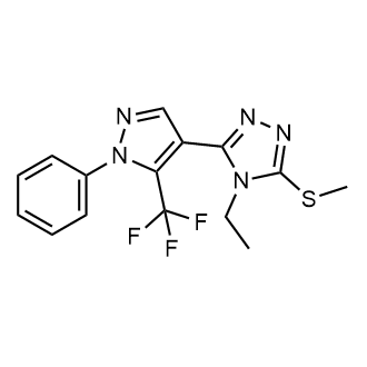 4-Ethyl-3-(methylthio)-5-(1-phenyl-5-(trifluoromethyl)-1H-pyrazol-4-yl)-4H-1,2,4-triazole|CS-0554451