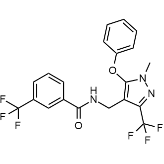 N-((1-methyl-5-phenoxy-3-(trifluoromethyl)-1H-pyrazol-4-yl)methyl)-3-(trifluoromethyl)benzamide|CS-0554494