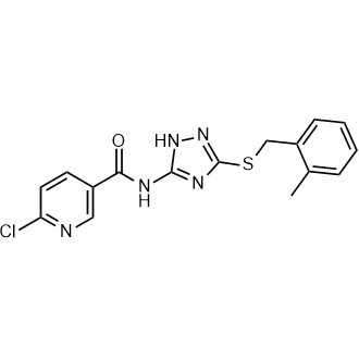 6-Chloro-N-(3-((2-methylbenzyl)thio)-1H-1,2,4-triazol-5-yl)nicotinamide|CS-0554829