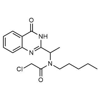 2-Chloro-N-(1-(4-oxo-3,4-dihydroquinazolin-2-yl)ethyl)-N-pentylacetamide|CS-0554831