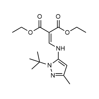 Diethyl 2-(((1-(tert-butyl)-3-methyl-1H-pyrazol-5-yl)amino)methylene)malonate|CS-0555298